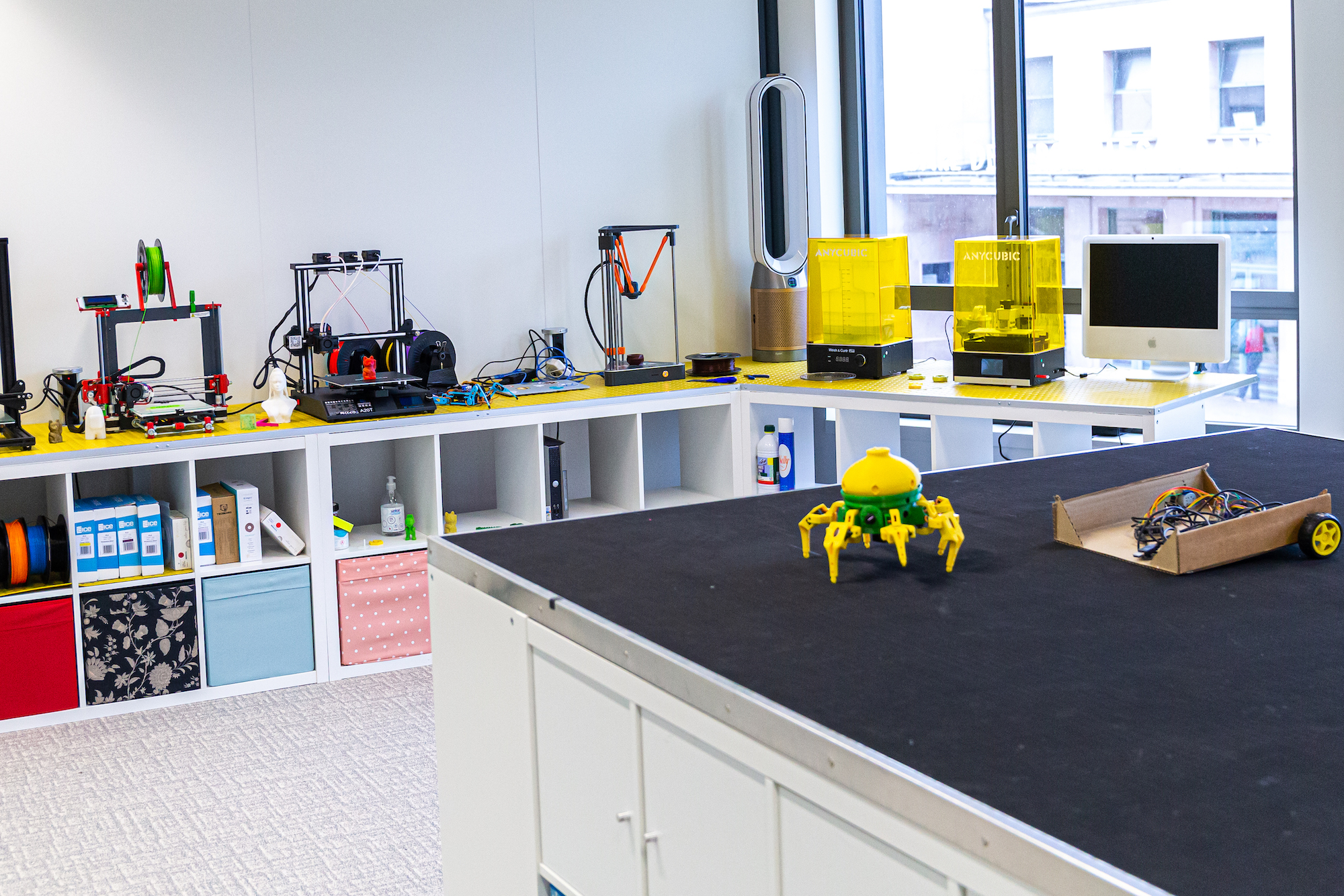FabLab equipment with 3D printers