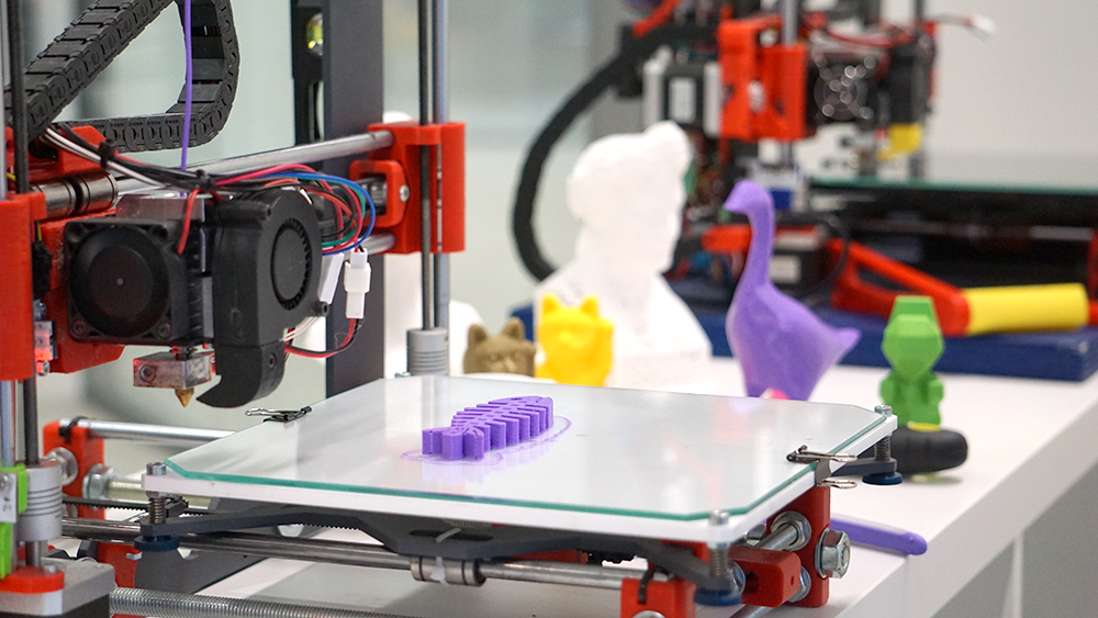 A fish printing on a 3D printer