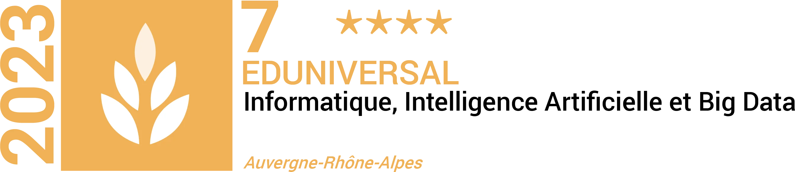 Classement EDUNIVERSAL Master Informatique, Intelligence Artificielle et Big Data Auvergne-Rhône-Alpes